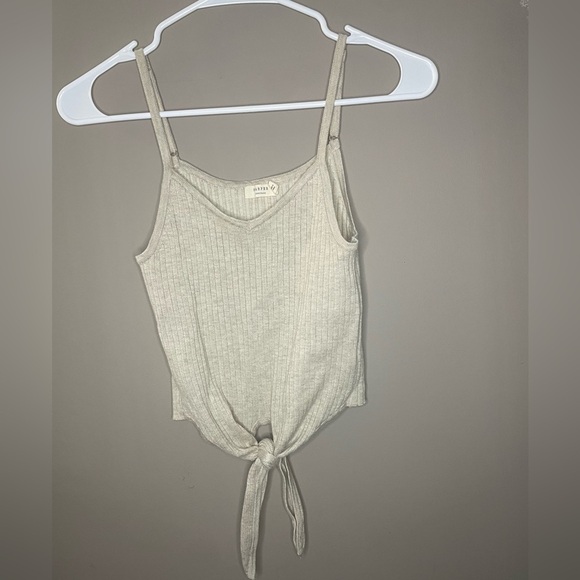 Harper Heritage Women's Cream Tie front Crop Top Size S - Picture 1 of 3